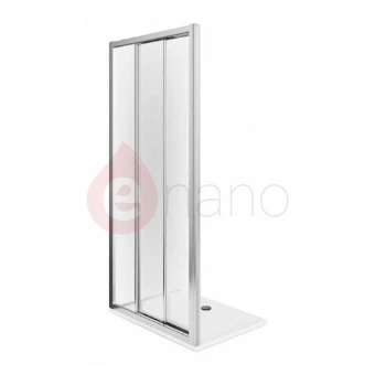 Drzwi 3-elementowe 100x190 cm, szkło satyna Koło First  srebrny połysk