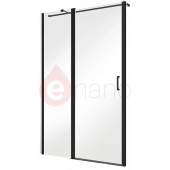 Drzwi prysznicowe 100x190 Besco EXO-C z/kolumnowy czarne