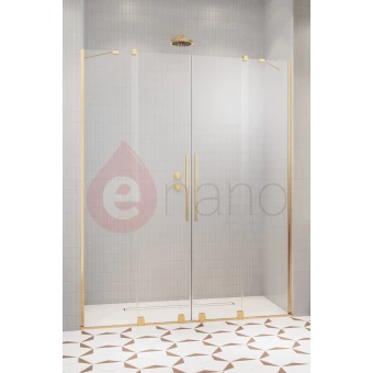 Drzwi prysznicowe 140x200 Radaway FURO GOLD DWD złote