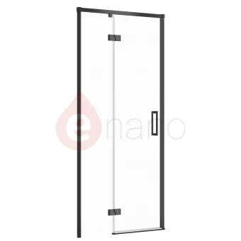 Drzwi prysznicowe 90x195 Cersanit LARGA czarne/lewe