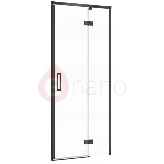Drzwi prysznicowe 90x195 Cersanit LARGA czarne/prawe
