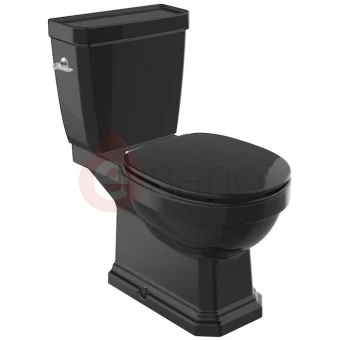 Miska WC bez kołnierza do kompaktu Roca CARMEN o/podwójny/czarny połysk