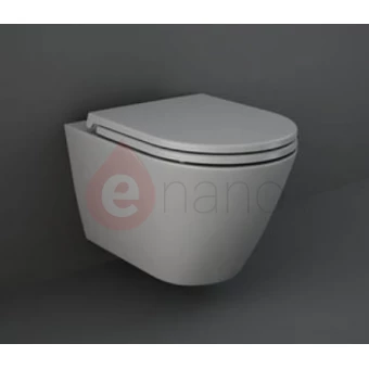 Miska WC z deską wolnoopadającą RAK Ceramics FEELING szary mat