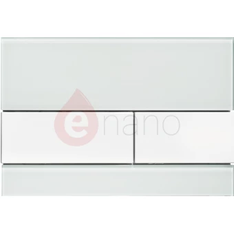 Przycisk spłukujący ze szkła do WC Tece TECEsquare 9240803 szkło zielone / przyciski białe