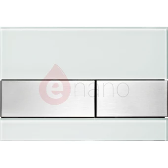 Przycisk spłukujący ze szkła do WC Tece TECEsquare 9240804 szkło zielone / przyciski stal szlachetna szczotkowana