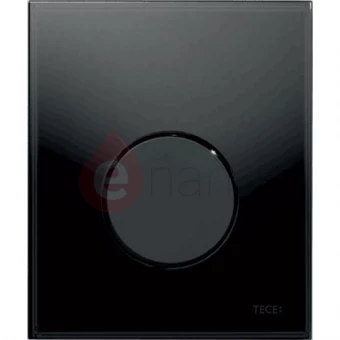 Przycisk spłukujący ze szkła do pisuaru Tece TECEloop szkło czarne, przycisk czarny