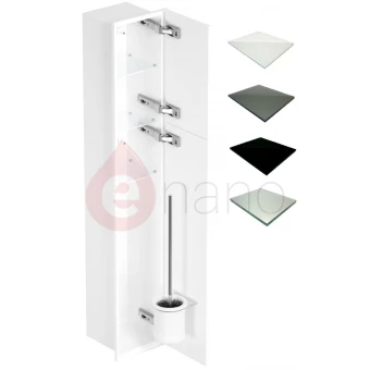 Schowek WC 95 cm biały MCJ ZERO glossy/mirror/2xdrzwi