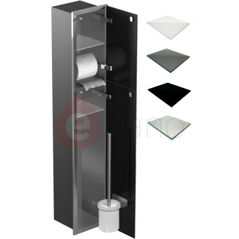 Schowek WC 95 cm stal MCJ BEND glossy/mirror/2xdrzwi