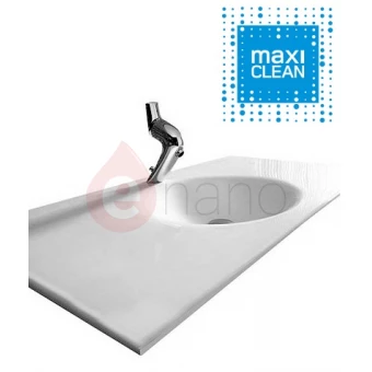 Umywalka z blatem ceramicznym 100x51 cm z otworem pod armaturę Roca KALAHARI A32789700M Maxi Clean